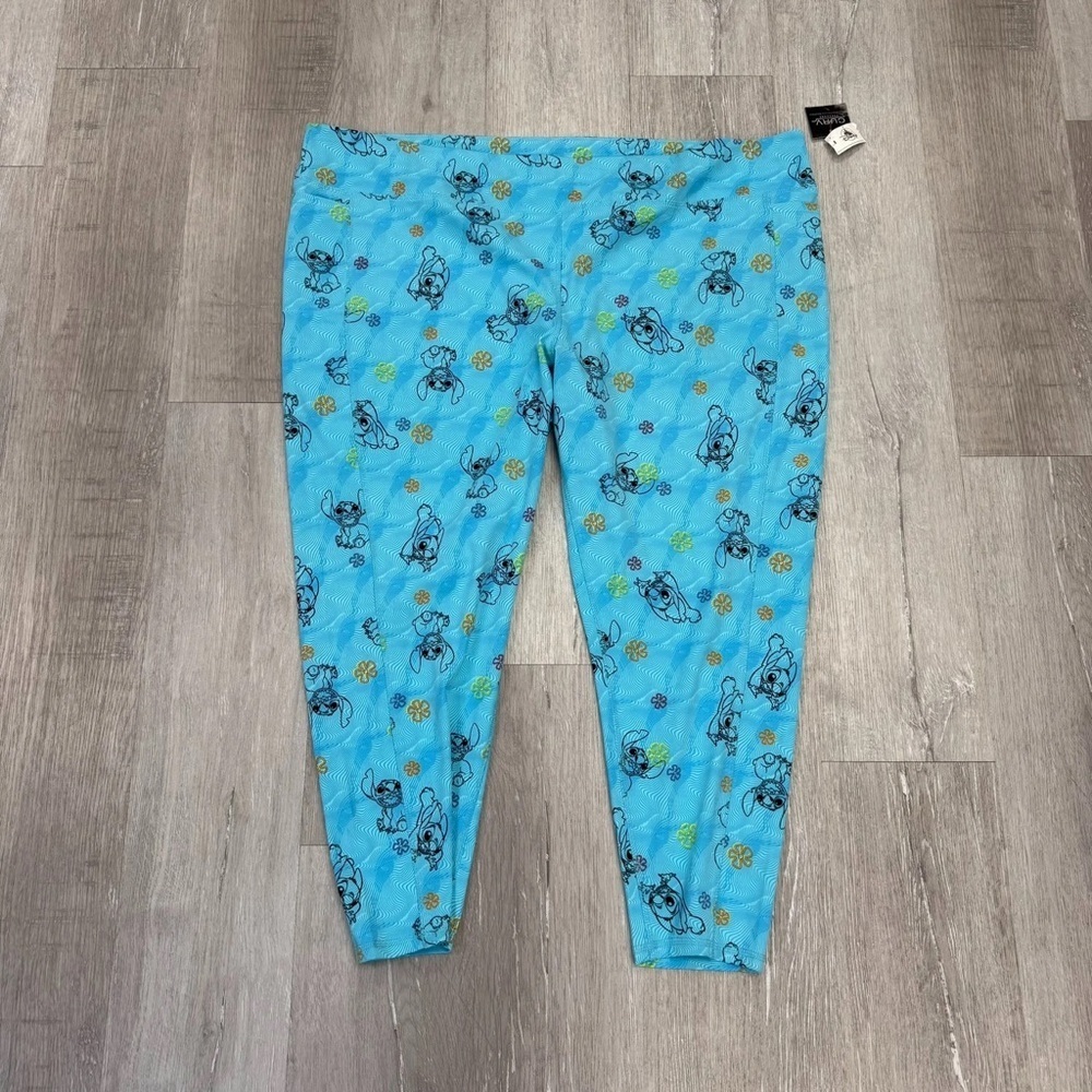 Disney Parks Teal Blue Stitch Leggings - New - Size 26